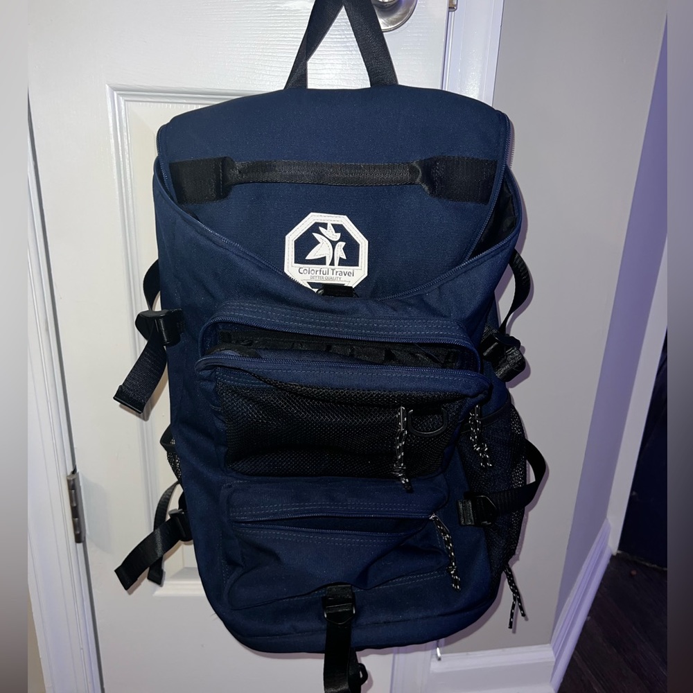 Blue multiple functional backpack